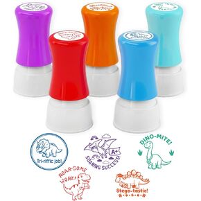 5 Pack Dinosaur Teachers Motivational Stamps-Teacher Stamps for Classroom for Grading Teacher Stamps Self Inking Stamp Stamps for Teachers Teacher Gifts in Kuwait