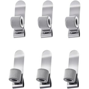6 Pcs Metal Pen Holder Clip Set, Adjustable Spring Loop Pen Clip for Notebook & Clipboard, Horizontal & Vertical Pen Holders for Organization (3 Transverse + 3 Vertical) in Kuwait
