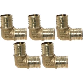 5 قطع XFITTING 1 "X 1" Pex Elbow - كوع مجعد نحاسي، منفذ كامل in Kuwait