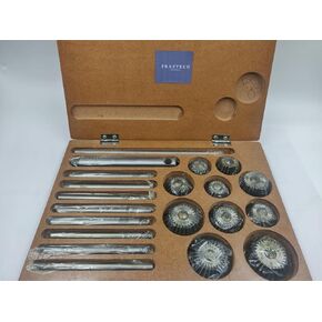 10pcs Engine Valve Seat & Face Cutter with Stem Pilots | Exhaust Inlet | Wooden Box | Vintage Cars & Bikes | Automotive Hand Tool DIY in Kuwait