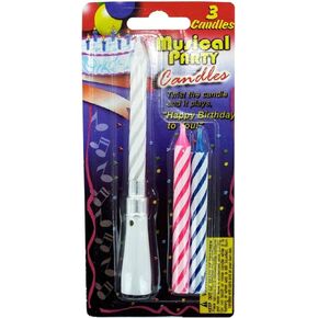 مجموعة شموع الحفلات الموسيقية المكونة من 3 قطع، تتضمن قاعدة وشموع قابلة لإعادة الملء، من أجل لمسة عيد ميلاد احتفالية مع نغمة "عيد ميلاد سعيد لك"، ديكور احتفالي ممتع وقابل لإعادة الاستخدام in Kuwait