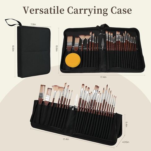 مجموعة فرش طلاء 26 قطعة، فرش طلاء أكريليك، فرش طلاء مع شريط، مسطحة، زاوية، مروحة، مستديرة، فرشاة أكريليك للألوان المائية، لوحات قماش أكريليك، طلاء الوجه، طلاء الجسم in Kuwait