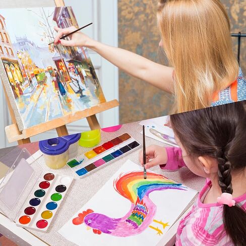 مجموعة فرش طلاء 26 قطعة، فرش طلاء أكريليك، فرش طلاء مع شريط، مسطحة، زاوية، مروحة، مستديرة، فرشاة أكريليك للألوان المائية، لوحات قماش أكريليك، طلاء الوجه، طلاء الجسم in Kuwait