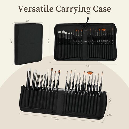 مجموعة فرش طلاء 21 قطعة، فرش طلاء أكريليك، فرش طلاء مع بقعة جافة بزاوية، بطانة، مسطحة، مستديرة، فرشاة أكريليك للألوان المائية، لوحات قماش أكريليك، طلاء الوجه، طلاء الجسم in Kuwait