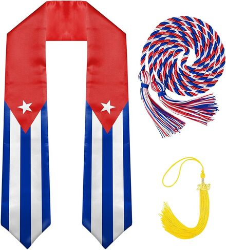 National Flag Graduation Stole Class of 2024, Flag Graduation Sash Gift, Stoles for Graduation 2024 72" in Saudi Arabia