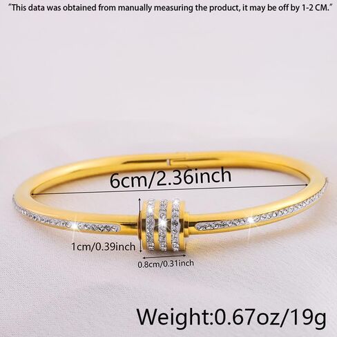 Stainless Steel Oval Shape Rhinestone Bangle Bracelet；love bracelet for women in Saudi Arabia