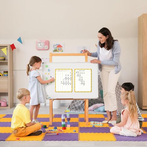 12 Pack Math Manipulatives Whiteboards 9x12inch Long Division Dry Erase Board Double Sided Multi-Digit Computation Math Learning Practice Lapboard Educational Tool for Classroom School Kid Student in Kuwait
