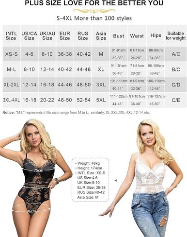 Plus Size Lace Bodysuit Lingerie for Women Sexy One Piece Leotard Top Sheer Mesh Body Suit Crotch Openable Clubwear XS-4XL in Saudi Arabia