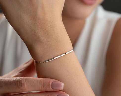 مخصص مورس رمز سوار للنساء 925 الفضة الاسترليني اليدوية رسالة سرية رسالة مخفية سوار شخصية مورس المجوهرات هدية لصديق شقيقة أمي، رمز موريس in Kuwait