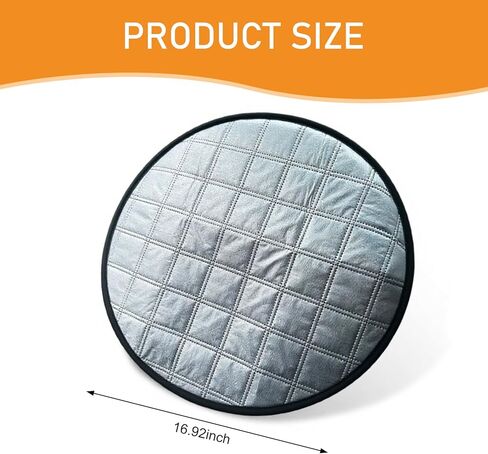 Shakas Car Steering Wheel Cover Sun Shade, Aluminum Film Car Wheel Cover Heat Insulation Cooling, Thickened Anti-aging Foldable Reflective Protector, for Most Cars SUV Truck Van (Silver) in Saudi Arabia