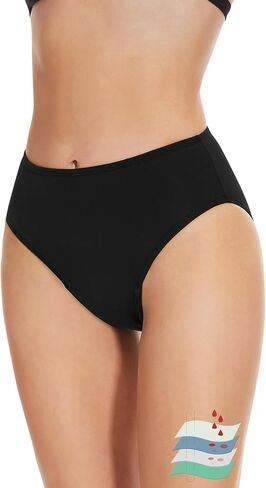 Period Swimwear Leakproof Swim Bottoms UV 50+ Menstrual Bathing Suits Bikini Brief for Women Teens Girls in Kuwait