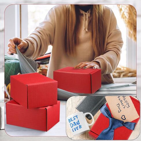 50 Pack Black Shipping Boxes Corrugated Cardboard Mailing Boxes Gift Boxes with Lids Bulk Small Business Mailer Boxes for Packing Jewelry Ornament Gifts Wrap Packaging Supplies (6 x 4 x 3 Inch) in Saudi Arabia