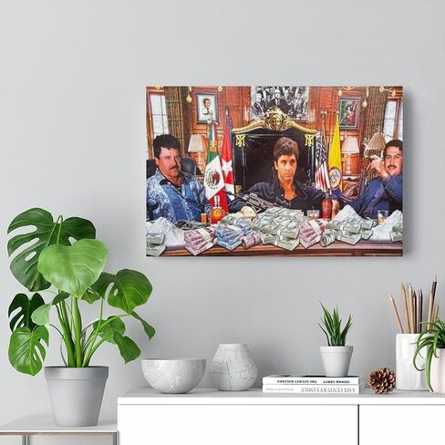 XKJSIYLZT Scarface Posters Al Pacino El Chapo and Pablo Escobar Narcos Mobsters man cave painting Wall art Poster Living Room Decoration Modern Gift 12x18inch Unframed in Saudi Arabia