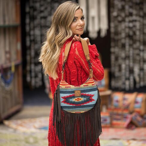 حقيبة STS Ranchwear Chaynee Valley Serape Nellie ذات شراشيب - حقيبة مخفية، جيب مغناطيسي سريع الإطباق، لمسة هامشية أنيقة in Saudi Arabia