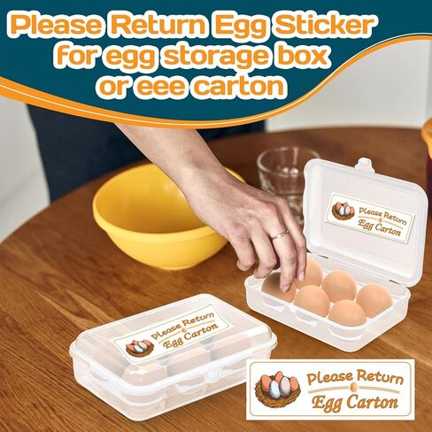 500pcs Please Return Egg Carton Tag Stickers 1x2.5Inch Farm Fresh Chicken Egg Carton Labels Self-Adhesive Egg Packaging Stickers for Box Container Carton Reusable in Saudi Arabia