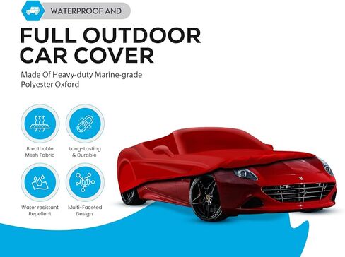 غطاء سيارة خارجي لسيارة فيراري كاليفورنيا 2008-2017 أحمر فاخر مقاوم للماء للأشعة فوق البنفسجية للحماية من الغبار ومقاوم للماء in Kuwait