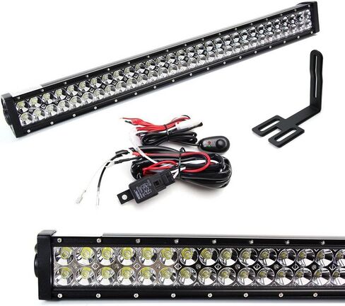 شريط إضاءة LED بشبكة سفلية مقاس 30 بوصة من iJDMTOY متوافق مع 2003-18 Dodge RAM 2500 3500 HD، يتضمن (1) شريط إضاءة LED عالي الطاقة 180 وات، ودعامات تثبيت بفتحة المصد السفلي ومجموعة أسلاك مفتاح التشغيل/الإيقاف in Saudi Arabia