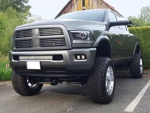 شريط إضاءة LED بشبكة سفلية مقاس 30 بوصة من iJDMTOY متوافق مع 2003-18 Dodge RAM 2500 3500 HD، يتضمن (1) شريط إضاءة LED عالي الطاقة 180 وات، ودعامات تثبيت بفتحة المصد السفلي ومجموعة أسلاك مفتاح التشغيل/الإيقاف in Saudi Arabia