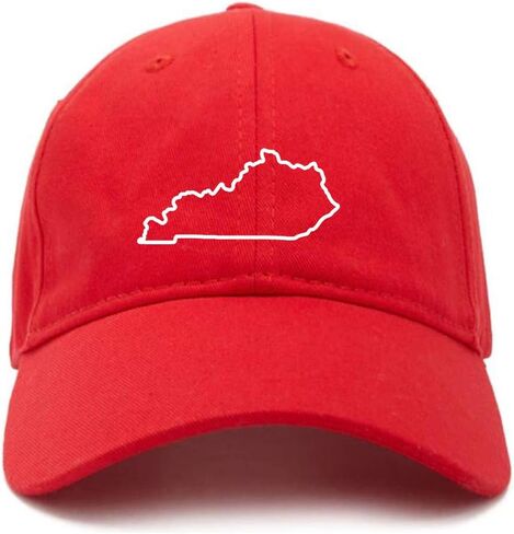 Kentucky Map Outline Dad Baseball Cap Embroidered Cotton Adjustable Dad Hat in Saudi Arabia