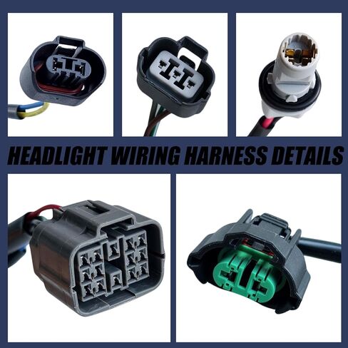 Front Headlight Wiring Harness with Connector Fit for Mazda 3 2014-2018, BHN1-51-0K6A, 5-Connectors in Kuwait