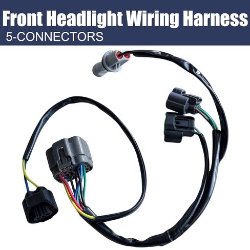 Front Headlight Wiring Harness with Connector Fit for Mazda 3 2014-2018, BHN1-51-0K6A, 5-Connectors in Kuwait