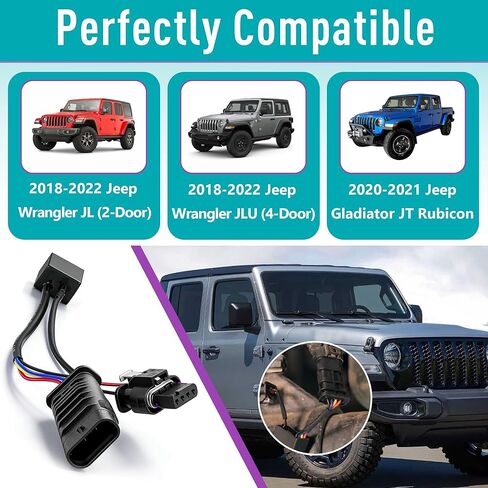 Z-LKR-OEM أداة ربط الأسلاك الالتفافية بمستشعر الخزانة | لسيارة جيب رانجلر JL/JLU 2018-2024 و2020-2023 غلاديتور JT روبيكون | التوصيل والتشغيل موصل الاستشعار in Kuwait