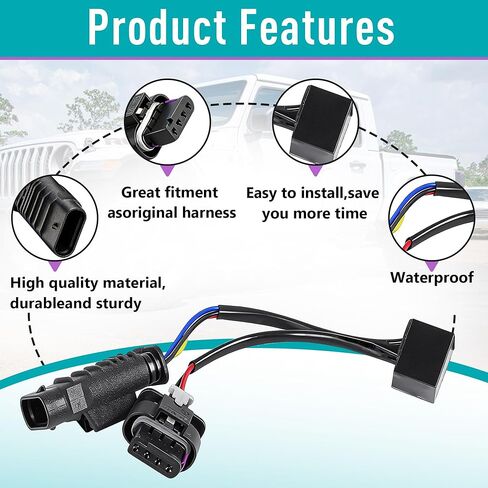 Z-LKR-OEM أداة ربط الأسلاك الالتفافية بمستشعر الخزانة | لسيارة جيب رانجلر JL/JLU 2018-2024 و2020-2023 غلاديتور JT روبيكون | التوصيل والتشغيل موصل الاستشعار in Kuwait