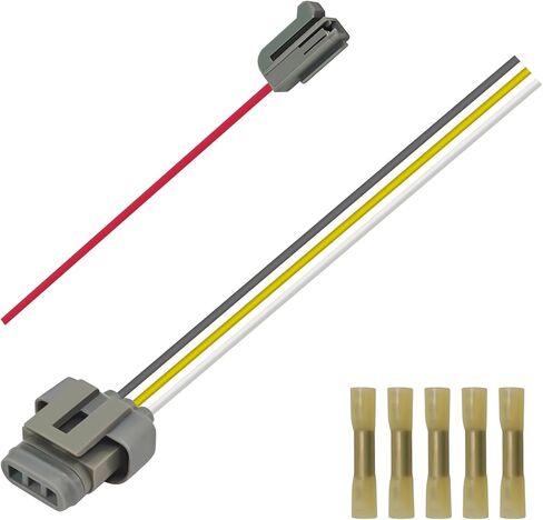 Alternator Voltage Regulator Stator Pigtail Wiring Harness Plug Connector Repair Lead Replacement Kit for Ford 2G 3G 4G Alternator Lincoln Mercury Mazda Electric Systems Update in Kuwait