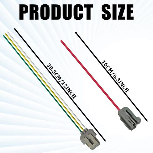 Alternator Voltage Regulator Stator Pigtail Wiring Harness Plug Connector Repair Lead Replacement Kit for Ford 2G 3G 4G Alternator Lincoln Mercury Mazda Electric Systems Update in Kuwait