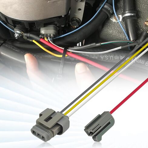 Alternator Voltage Regulator Stator Pigtail Wiring Harness Plug Connector Repair Lead Replacement Kit for Ford 2G 3G 4G Alternator Lincoln Mercury Mazda Electric Systems Update in Kuwait