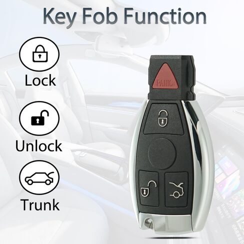 استبدال مفتاح Fob يناسب 1997-2014 Mercedes Benz C CL E GL ML R S Class / Sprinter 300 SL Series مفتاح التحكم عن بعد للدخول بدون مفتاح، IYZ3312 IYZDC (مجموعة من 2) in Saudi Arabia