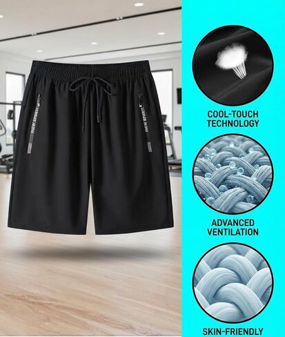 2 Pack Mens Workout Shorts Quick Dry Athletic Shorts with Pockets Drawstring in Saudi Arabia