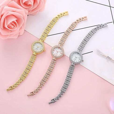 Luxury Watches for Women Fashion Ladies Quartz Wrist Watch Crystal Bracelet Watch Dress Watch in Saudi Arabia