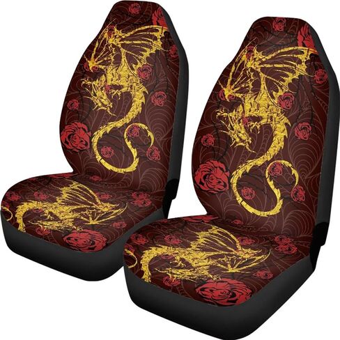 Car Seat Covers Front Seats Only for Women Men Auto Seat Covers Set of 2 Pack Bucket Cover for Cars SUV Truck Sedan, Easy to Install（Aztec Ethnic Cow Leopard Print 83） in Saudi Arabia