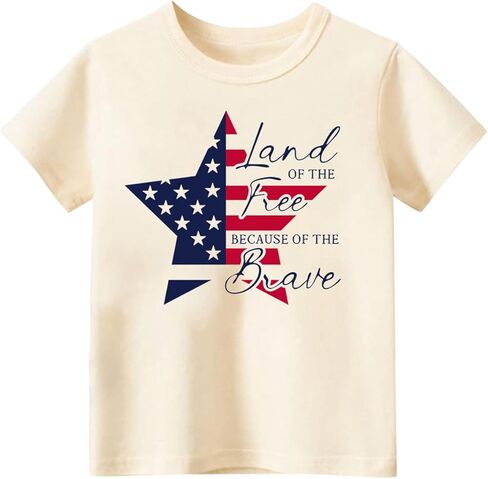 Toddler Boys 4th of July Shirt Girls Kids USA Red White and Blue American Flag T-Shirts Independence Day Tee 2-8T in Saudi Arabia