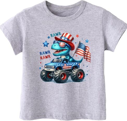 Toddler Boys 4th of July Shirt Girls Kids USA Red White and Blue American Flag T-Shirts Independence Day Tee 2-8T in Saudi Arabia
