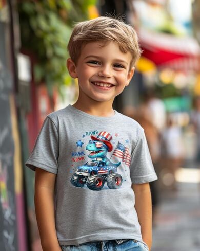 Toddler Boys 4th of July Shirt Girls Kids USA Red White and Blue American Flag T-Shirts Independence Day Tee 2-8T in Saudi Arabia