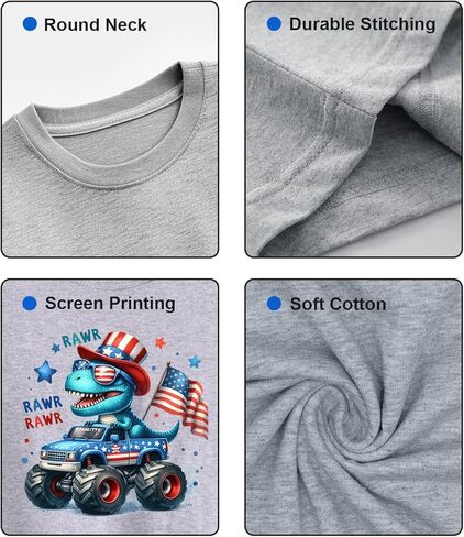 Toddler Boys 4th of July Shirt Girls Kids USA Red White and Blue American Flag T-Shirts Independence Day Tee 2-8T in Saudi Arabia