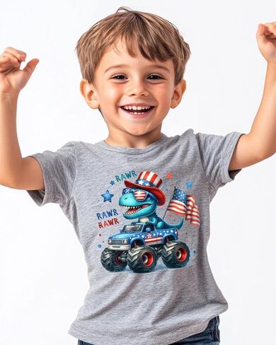 Toddler Boys 4th of July Shirt Girls Kids USA Red White and Blue American Flag T-Shirts Independence Day Tee 2-8T in Saudi Arabia