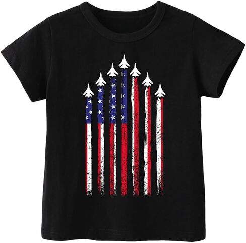 Toddler Boys 4th of July Shirt Girls Kids USA Red White and Blue American Flag T-Shirts Independence Day Tee 2-8T in Saudi Arabia