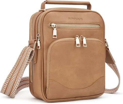 Womens Crossbody Purse, Vegan Leather Crossbody Bag Built-in Wallet RFID Multi-Pocket Handbag Shoulder Bag for Travel in Kuwait