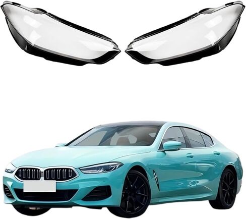 Compatible For BMW 8 Series G15 2019 2020 2021 2022 Headlight Transparent Cover Lampshade Head Lamp Headlamp Shell Lens(A Pair style 1) in Saudi Arabia