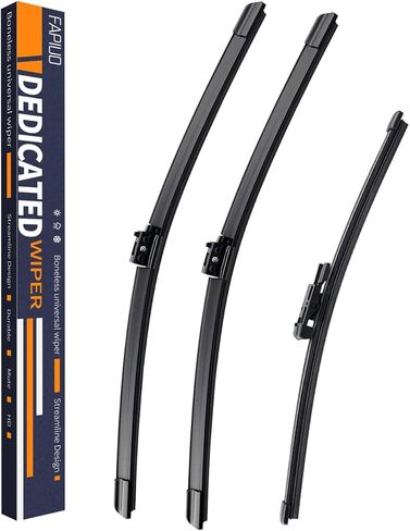 استبدال لمرسيدس بنز GLA45 AMG 2016-2021، مرسيدس بنز GLA250 2016-2021 ممسحات صامتة - مساحات الزجاج الأمامي FAPIUO 24 بوصة + 19 بوصة + 12 بوصة مجموعة شفرات (3 عبوات) in Kuwait