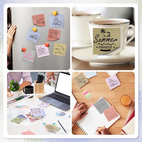 36Pads Pop Up Sticky Notes, Accordion Sticky Notes 3x3 Refills Vintage Colored Sticky Note Adhesive Memo Pads Popup Post Stickies Accordion Style Pop Up Notes for Dispenser Home Office School Meeting in Kuwait