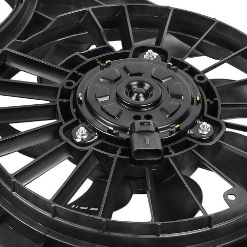 مجموعة مروحة تبريد المبرد طراز OE GM3115208 من Auto Dynasty متوافقة مع Chevy Malibu Pontiac G6 Saturn Aura 2.4L 3.5L 3.9L 07-12 in Saudi Arabia