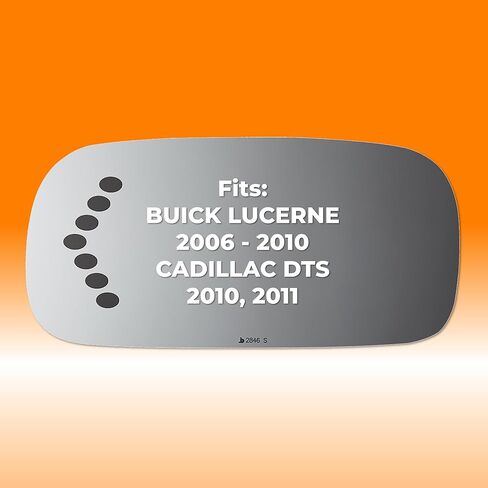 Burco 4090 زجاج مرآة جانبي للسائق غير يعتم تلقائيًا، OEM # 10392388، يناسب Buick Lucerne 2006-2010، Cadillac DTS 2010-2011 مرآة OE ذات تعتيم تلقائي، تناسب EC أكثر in Saudi Arabia