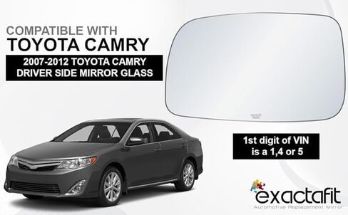 استبدال زجاج المرآة الجانبية للسائق لـ 2007 2008 2009 2010 2011 2012 Toyota Camry مرايا الباب الأيسر مع مواد لاصقة بالضبط 8203L in Saudi Arabia