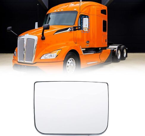 زجاج مرآة علوي من PENSUN مع حرارة تذويب مناسبة لـ Kenworth T170/T270/T370/T440/T470/T660/T800 Peterbilt 387 للسائق والركاب الجانب العالمي - مرآة علوية واحدة مع تسخين (OEM: M015400) in Saudi Arabia