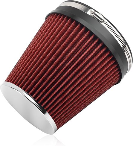 6" ID & 7" Tall Clamp-on Car Cold Air Intake Filter with High Flow,Cone Air Filter for Car Cold Airs Intake System to Improve Engine Efficiency,Washable Performance Colds Airs Filters in Saudi Arabia