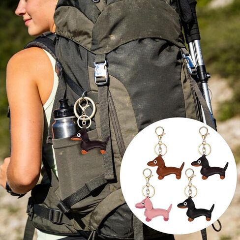4Pcs Dachshund Keychain, Dachshund Bag Charm Cute Dachshund Dog Keychains for Backpack Keys Gift in Saudi Arabia